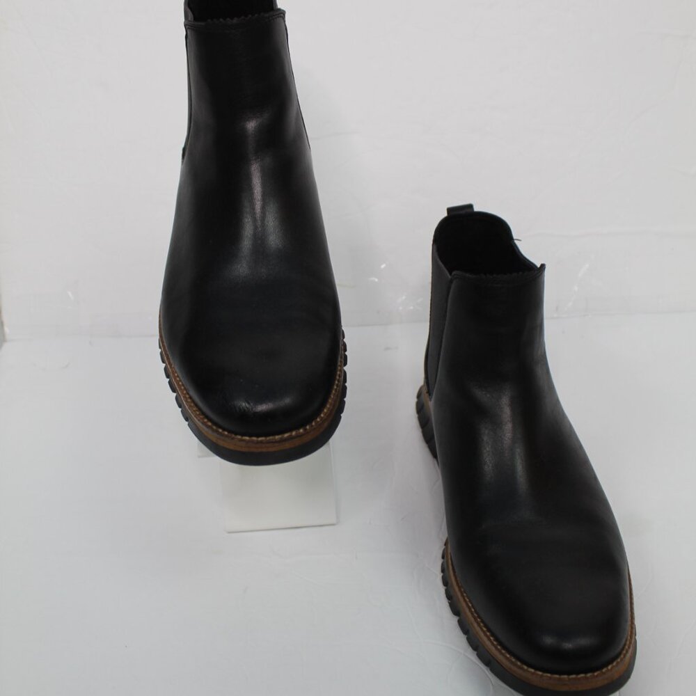 COLE HAAN Mens Black Pull Tab Zerogrand Waterproof Platform Chelsea Boots 11.5 - Picture 4 of 10